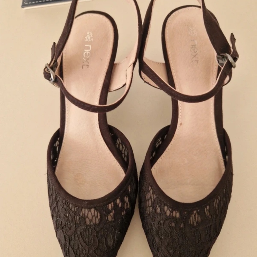 Next Women's Chocolate Lace Heels